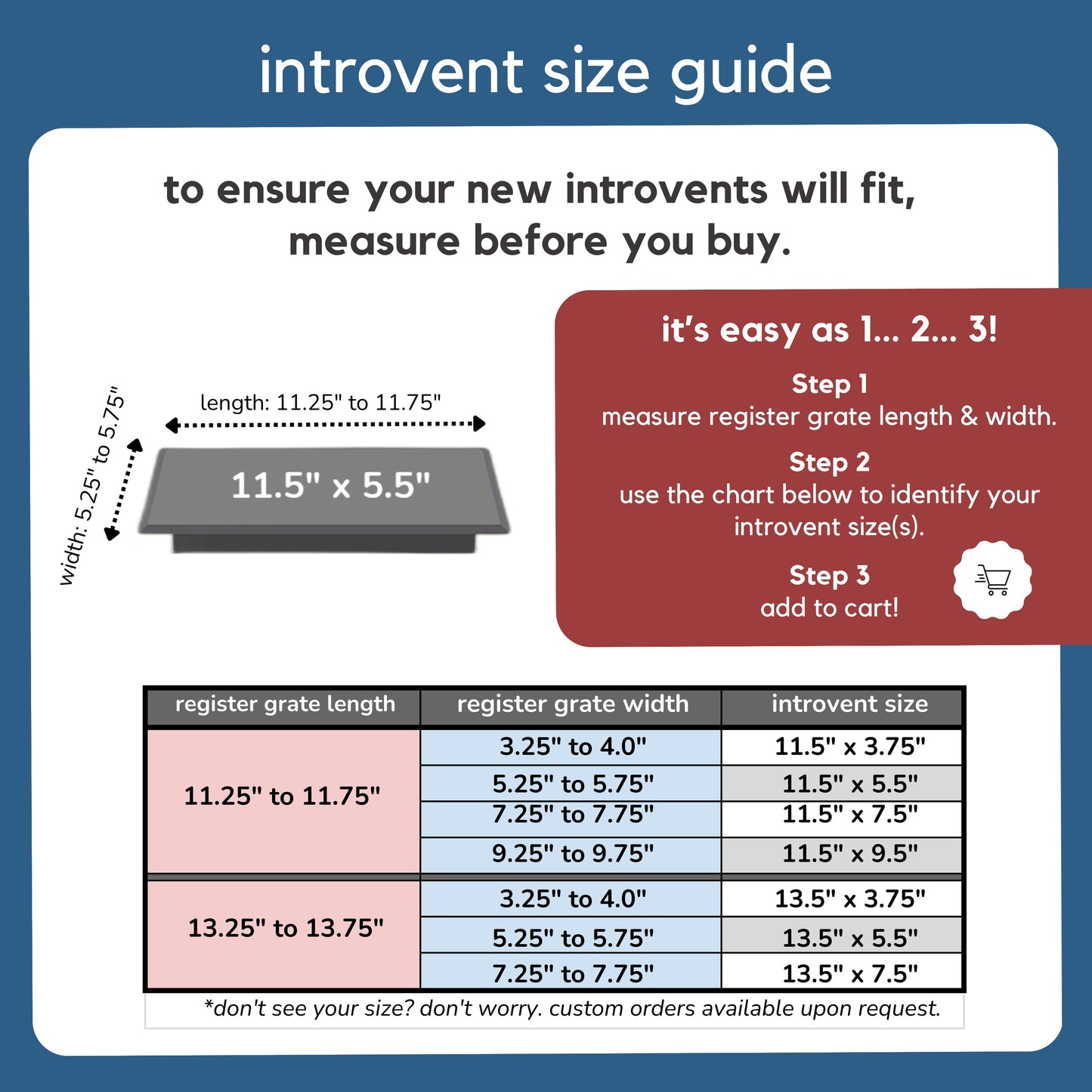 Introvent Tube - (2 pack) - Fabric Air Deflector/Register Vent Cover for Floors, Ceilings & Walls - Improve Airflow and Comfort
